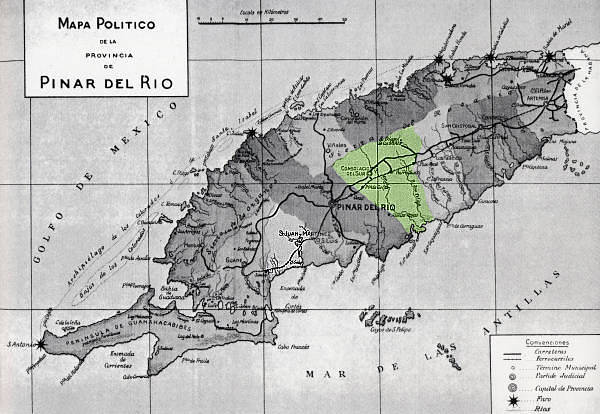 Mapa de Pinar del Rio