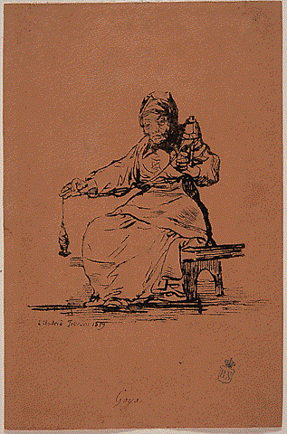 Goya.la vieja hilandera